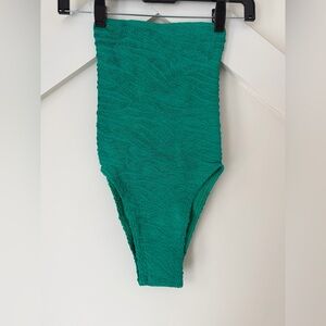 NWT Bond-Eye Fane One Piece Swimsuit in Emerald Tiger Size OS Crinkle Material